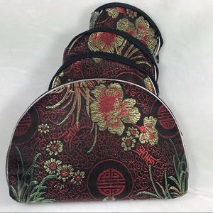 5 Piece nesting set of makeup accessories bags